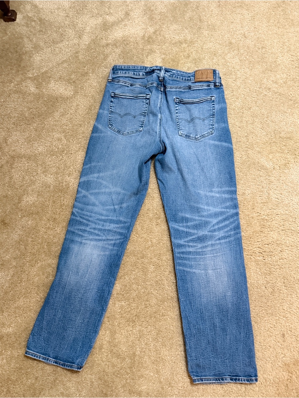 American Eagle Light Wash Straight Leg Jeans - Blue - Picture 5 of 6